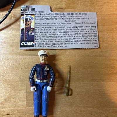 Figura GI Joe 1987 Gung-Ho Dress Blues con tarjeta de archivo 100 % completa Foto 1 de 3
