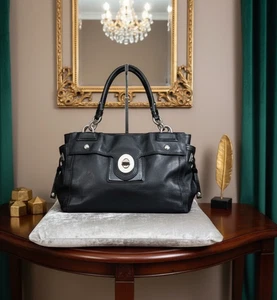 Bolso de Mano Vintage COACH Peyton Turnlock Cuero, y2k 00S, Negro - Imagen 1 de 19