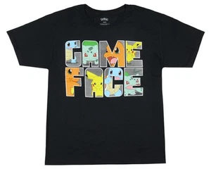 Pokemon Boy's Game Face Generation 1 Starter Characters Kids T-Shirt - Picture 1 of 3