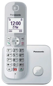 Bezprzewodowy telefon stołowy Panasonic KX-TG6851 srebrny - Zdjęcie 1 z 5