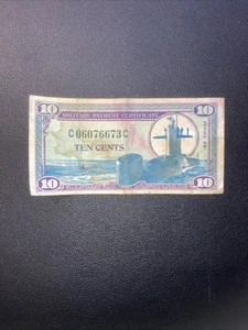 10 CENTS MILITARY PAYMENT CERTIFICATE - Picture 1 of 2