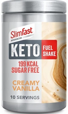 SlimFast Advanced Keto Fuel Shake Creamy Vanilla 320g (10 Servings)Keto-Friendly - Image 1 of 4