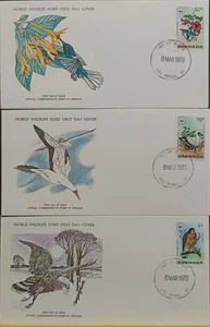 F-EX60744 GRENADA WWF 1978 FDC SPECIAL PRINTING MARINE WILD LIFE BIRD HAWK - Picture 1 of 1