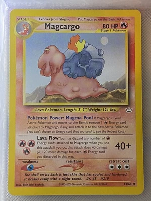 Magcargo, Pokémon Uncommon Neo Revelation 33/64 MP - Image 1 of 2