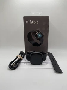 Fitbit Versa 3 Black Bluetooth Heart Rate Health & Fitness GPS Smartwatch - Photo 1 sur 12