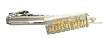 Krawattennadel KLammer keyboard bicolor 6,8 cm NM0834 wahlweise m. Box - Bild 1 von 4