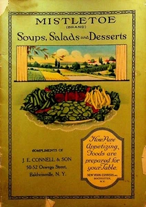 Mistelsuppen Salate Rezepte 1922 Rezeptheft JE Connell Baldwinsville NY - Bild 1 von 3
