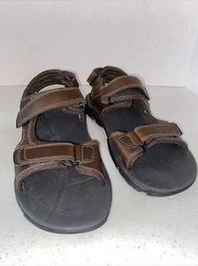 Rockport Mens Sandals Size 9 Brown Straps A10701 Leather Uppers - Picture 1 of 4