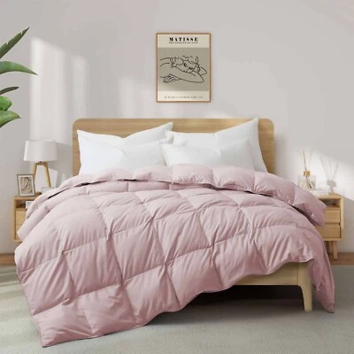Oversize Down Feather Comforter Lightweight Soft Cozy, King or Queen Bed Blanket - Image 1 of 4
