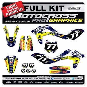 HUSQVARNA TE TC 2008 2012 Super durable MX Graphics Decals Stickers Decallab - Picture 1 of 3