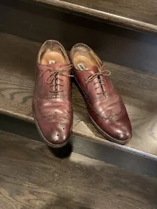 Johnston & Murphy Mens Derby Dress Shoes Burgundy Leather Lace Up 9M. - Picture 1 of 8