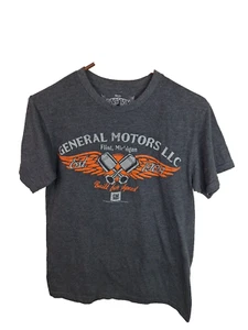 Savvy Mens General Motors Pistons Flint Michigan Chevy Gray T-Shirt Small - Picture 1 of 5