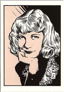 Tarjeta coleccionable de personajes de Hollywood de Una Merkel 1992 prensa de fregadero de cocina - Imagen 1 de 2