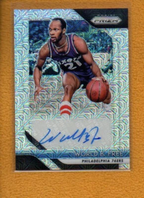 World B. Free 2018-19 Panini Prizm Signatures Prizms Mojo Auto /25 - Image 1 of 4