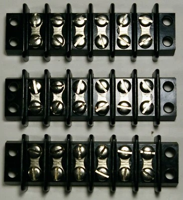 6-141 Style KULKA 601 Series 6 Pos  Barrier Strip Lot of 3 - Image 1 of 2