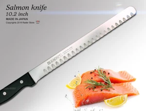 Cuchillo de salmón japonés 10,2" cuchillo de cortar filete herramienta de cocina japonesa - Imagen 1 de 6