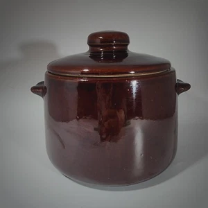 Vintage 1950s Pot Genuine Stoneware With Lid Made In USA - Picture 1 of 4