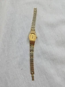 ESTATE Pulsar Y481-5120 Gold Tone Quartz Analog Ladies Watch NEW BATTERY - Picture 1 of 5