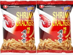 2 Packs - Nong Shim Shrimp Crackers Spicy Flavor Shrimp chips NongShim Brand - Picture 1 of 3