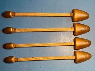 *1940-50’s Vintage 4 Gold Wood &Metal Shoe Slipper Stretchers Forms 11.5” length - Image 1 of 4