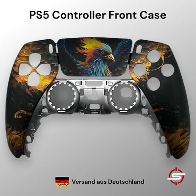 PS5 Controller Phönix Design Gehäuse Zubehör Case Schale Mod Front S4M1 - Bild 1 von 3