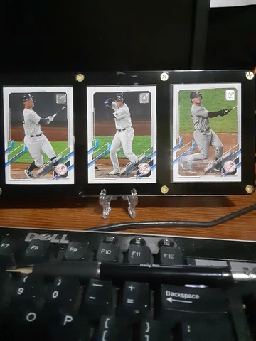 NEW YORK YANKEES 3 CARD PLAQUE AARON JUDGE,GIO URSHELA, LUKE VOIT Cover