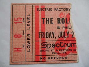 ROLLING STONES Original___1972__TALÓN DE ENTRADAS Exile Main Street Tour, Filadelfia - Imagen 1 de 7