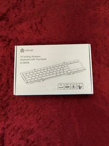 iClever Keyboard Folding Bluetooth USB Touch Pad IC-BK08 Dark Gray F/S w/Track# - Picture 1 of 2
