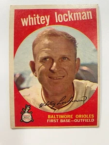 1959 Topps #411 Whitey Lockman Baltimore Orioles VG-EX Free Shipping - Picture 1 of 2