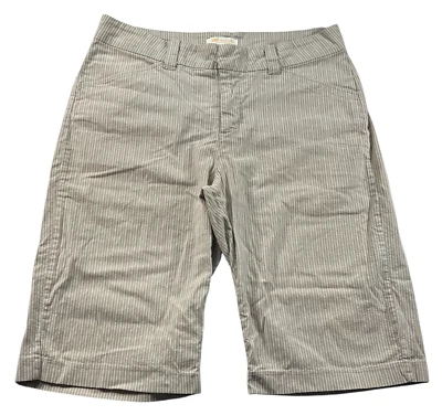 Lee Capri Pants Womens Size 12 Tan White Striped Pockets Stretch - Image 1 of 4