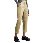 ARITZIA Babaton Command Pants Women Sz 12 Beige Mid Rise Vegan Leather Trouser