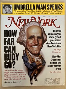 1997 NOV 24 NEW YORK Rudy Giuliani How Alan Greenspan Caused Stock Market Crash - Picture 1 of 2
