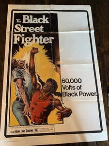 The Black Street Fighter 1975 Original Movie Poster Blaxploitation 27x41” FIST - Bild 1 von 4
