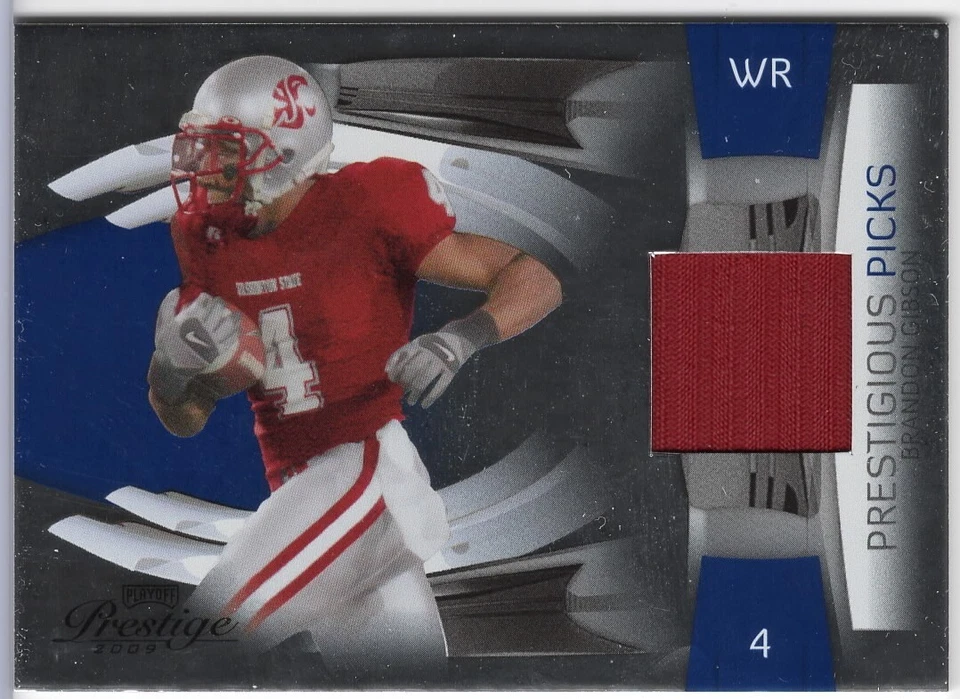 2009 Prestige Brandon Gibson #6 Prestigious Pros Jersey SN# /250 - Image 1 of 1
