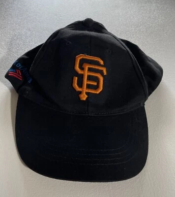 San Francisco Giants Bank of America Baseball Cap Hat Black Hook Loop Closure SF - Image 1 of 4