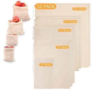 10 Pack Nut Milk Bag Multisize Fine Mesh Grade Reusable Cheesecloth Bags Straine - Picture 1 of 7