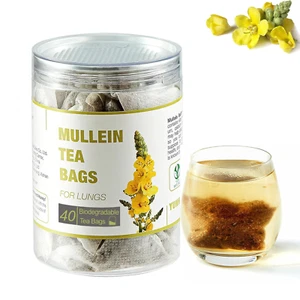 40 Bags Dried Mullein Leaf Tea for Lungs Detox Cleanse Tea for Smokers Immune - Picture 1 of 11