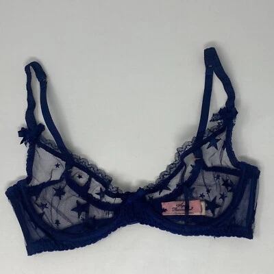 Sujetador Agent Provocateur Luxx azul marino Demi 32D Foto 1 de 4