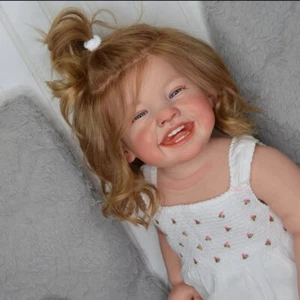 28in Assembled Reborn Baby Doll Hand-Rooted Hair Kids Gift Lovely Toddler Girl - Picture 1 of 5