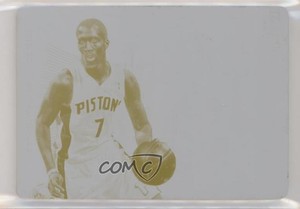 2013-14 Panini Flawless Ruby Printing Plate Yellow 1/1 Brandon Jennings #18 3c7