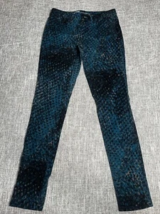 Massimo SZ 2 Women’s Premium Denim Blue/Black Print Stretchy Jeans Curvy Skinny - Picture 1 of 5
