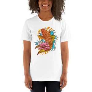 Camiseta Koi Gold Fish Mangas Cortas Unisex Mujer Hombres Diseño Asiático Goldfish - Imagen 1 de 10