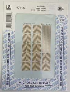 Microscale 60-1129 N Rio Grande Diesel Stripes (1962-1984) Decals - Picture 1 of 1