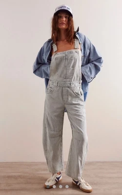 Mono de barril a rayas Free People We The Free Good Luck Railroad pequeño S nuevo con etiquetas Foto 1 de 4