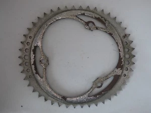 VINTAGE THETIC OVAL STEEL CHAINRING 46 T - 116 BCD - NOS - VERY RARE - Picture 1 of 3