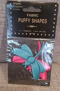 Vintage Libelle Stoff Puffy Shapes Neu in Verpackung 2 Stück  - Bild 1 von 3