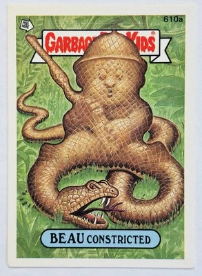 1988 Garbage Pail Kids **DIE-CUT** GPK Series 15 #610a BEAU CONSTRICTED - Image 1 of 4