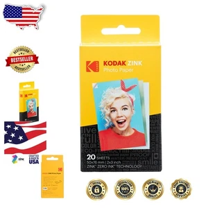 20 Sheets of 2x3" ZINK Sticky-Back Photo Paper - Smudge, Tear & Water Resistant - Picture 1 of 11
