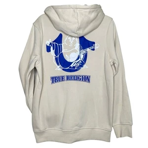 True Religion Overlap Buddha Hoodie-Jacke mit durchgehendem Reißverschluss Y2K 90er Größe Small neu mit Etikett 119 $ - Bild 1 von 10