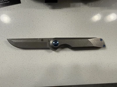 Schenk Knives Ally Pocket Knife Elmax Steel Stonewash Finish New - Image 1 of 4